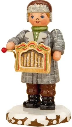 Kinder Hubrig Volkskunst Neuheiten | Hubrig Winterkinder*Winterkind Drehorgelspieler von