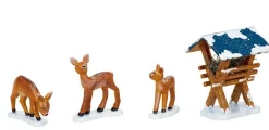 Kinder Hubrig Volkskunst Neuheiten | Hubrig Winterkinder*Winterkind Futterkrippe mit 3 Rehen von