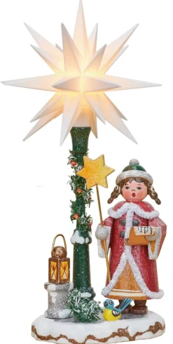 Kinder Hubrig Volkskunst Hubrig Winterkinder*Winterkind Herrnhuter Sternsinger, beleuchtet, 15 cm von