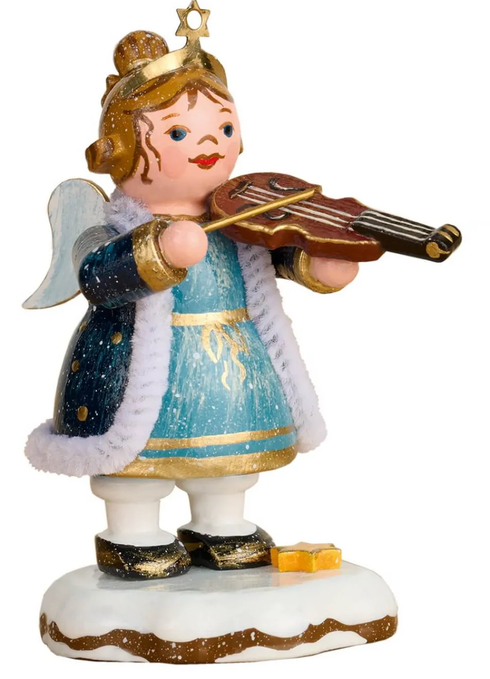 Kinder Hubrig Volkskunst Hubrig Winterkinder*Winterkind Himmelskind mit Geige von