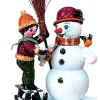 Kinder Hubrig Volkskunst Neuheiten | Hubrig Winterkinder*Winterkind Junge mit Schneemann von