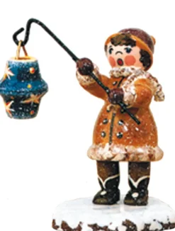 Kinder Hubrig Volkskunst Neuheiten | Hubrig Winterkinder*Winterkind Mädchen mit Sternhimmellampion von