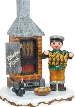 Kinder Hubrig Volkskunst Neuheiten | Hubrig Winterkinder*Winterkinder Fischräucherei von