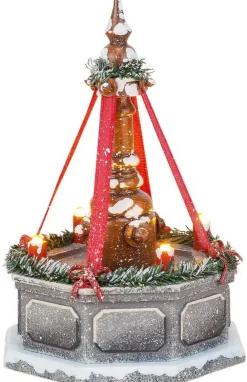 Kinder Hubrig Volkskunst Neuheiten | Hubrig Winterkinder*Winterkinder Stadtbrunnen, beleuchtet von