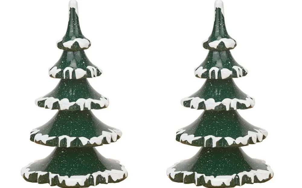 Kinder Hubrig Volkskunst Hubrig Winterkinder*Winterkinder-Zubehör, 2er Set Winterbaum, 10 cm von